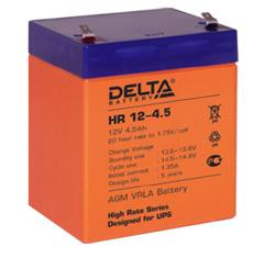 Свинцово-кислотный аккумулятор DELTA HR 12-4.5 (4.5 A\ч, 12 В) для ИБП