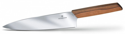 Нож кухонный Victorinox Swiss Modern (6.9010.20G) стальной разделочный лезв.200мм дерево блистер