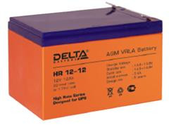 Свинцово-кислотный аккумулятор DELTA HR 12-12 (12 A\ч, 12 В) для ИБП 