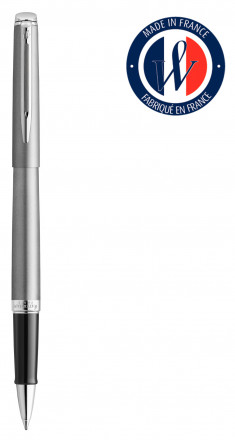 Ручка роллер Waterman Hemisphere (2146573) Matte SS CT F черные чернила подар.кор.