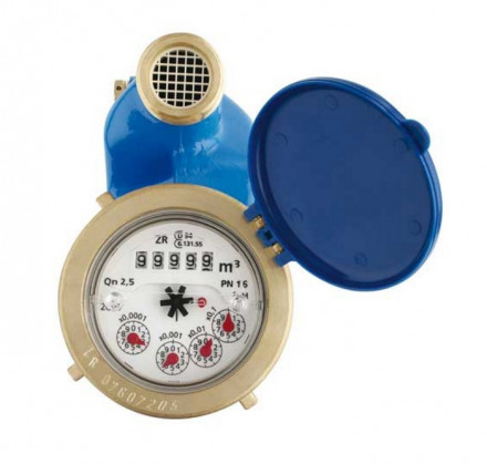 Домовой счетчик воды MTK-I-ST, 40°C, DN 25, Qn 6, L 150 mm, с имп. (10L/Imp.), без присоед.
