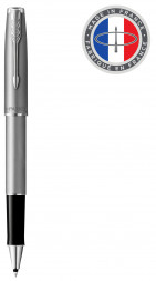 Ручка роллер Parker Sonnet T546 (2146875) Stainless Steel CT F черные чернила подар.кор.