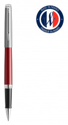 Ручка роллер Waterman Hemisphere (2146625) Matte SS Red CT F черные чернила подар.кор.