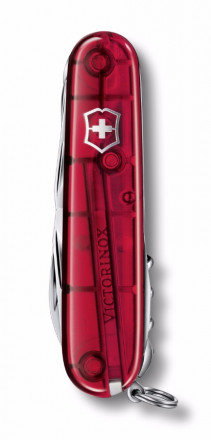 Victorinox Офицерский нож HUNTSMAN 91 мм. полупрозрачный красный  1.3713.T