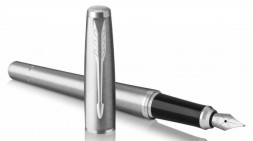 Ручка перьевая Parker Urban Core F309 (1931597) Metro Metallic CT F перо сталь нержавеющая подар.кор.