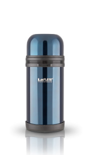 Термос стальной LaPlaya Traditional 1,2L blue) универсальное горло, 560045