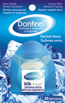 Зубная нить  Donfeel UF-627 мятно-ментоловый освежающий аромат, 30 метров