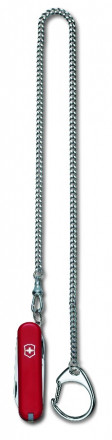 Цепочка Victorinox 4.1813 40см хромированная с кольцом для ключей и карабином
