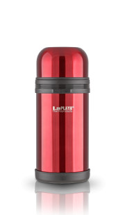 Термос стальной LaPlaya Traditional 1,2L red) универсальное горло, 560046